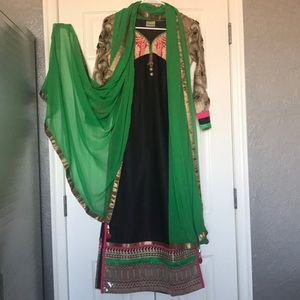 Straight cut chudidar from Karishma catalog